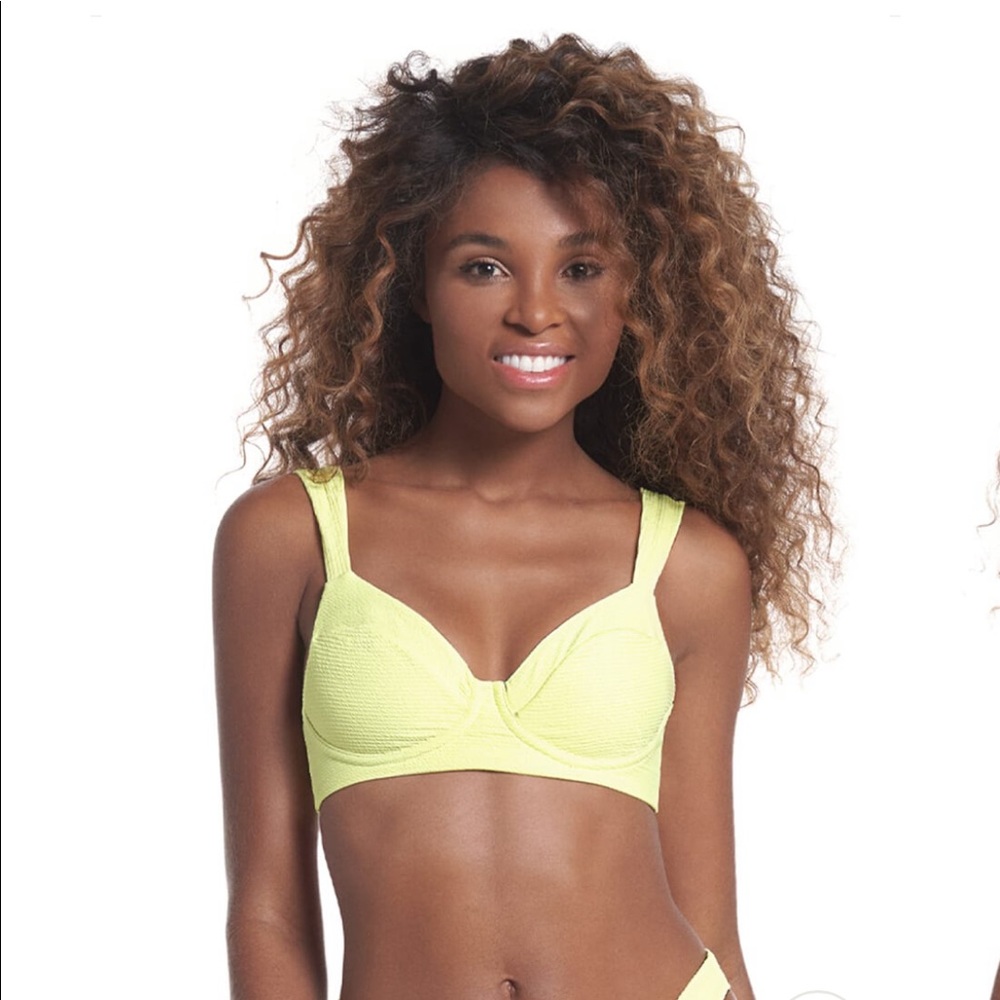 Maaji Yellow  Unmolded Underwire Bikini Top